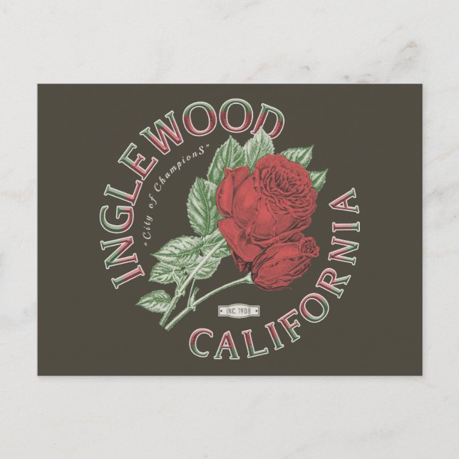 INGLEWOOD LOS ANGELES CALIFORNIA VINTAG POSTKARTE (Vorderseite)