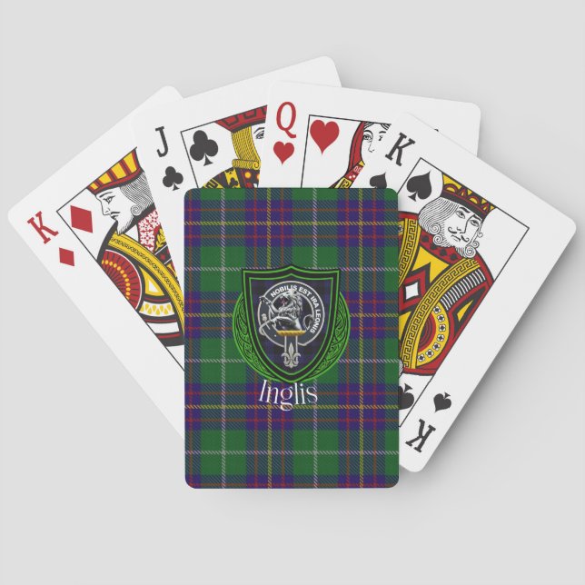 Inglis Scottish Clan Tartan & Crest Spielkarten (Rückseite)