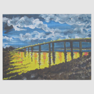 Ingraham Bridge Painting Large Tissue Paper Seidenpapier