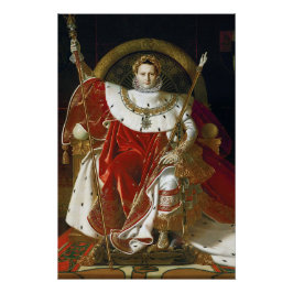 Ingres – Napoleon I. auf seinem imperialen Thron P Poster