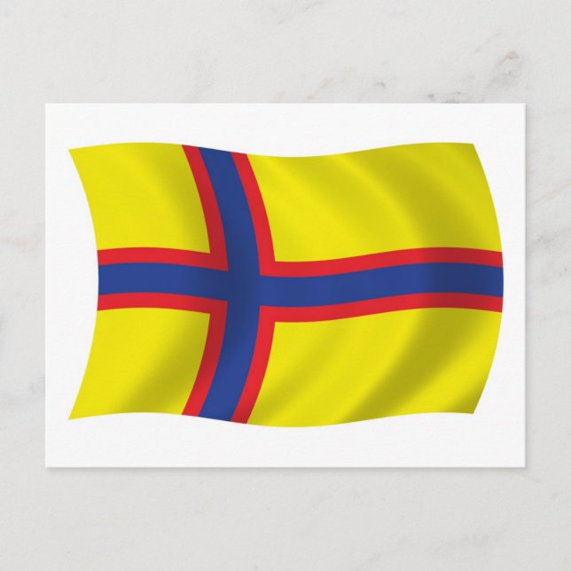 Ingrisch-finnische Flagge Postkarte (Vorderseite)