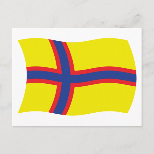 Ingrischfinnische Flagge Postkarte (Vorderseite)