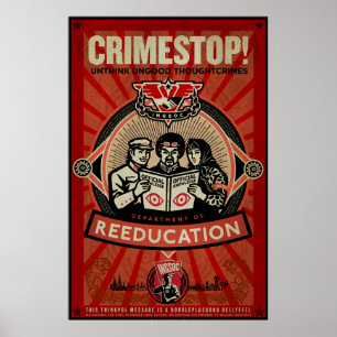 INGSOC 1984 Grundkriminalität Drucken Poster