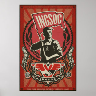 INGSOC 1984 Propaganda-Poster Poster