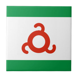 Ingushetia-Flagge Fliese