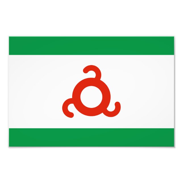 Ingushetia-Flagge Fotodruck (Vorne)