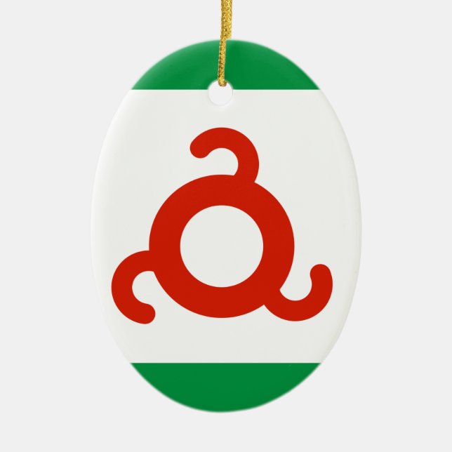 Ingushetia-Flagge Keramik Ornament (Vorne)
