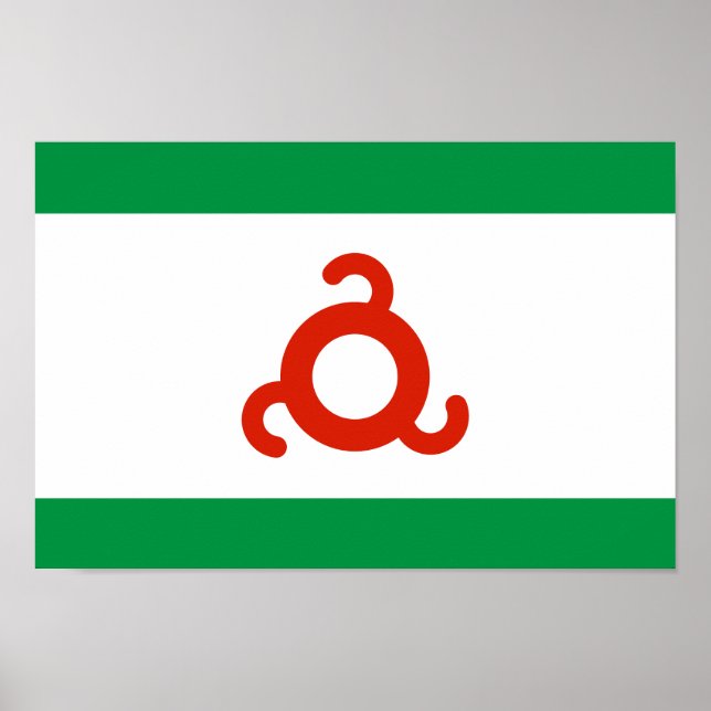 Ingushetia-Flagge Poster (Vorne)