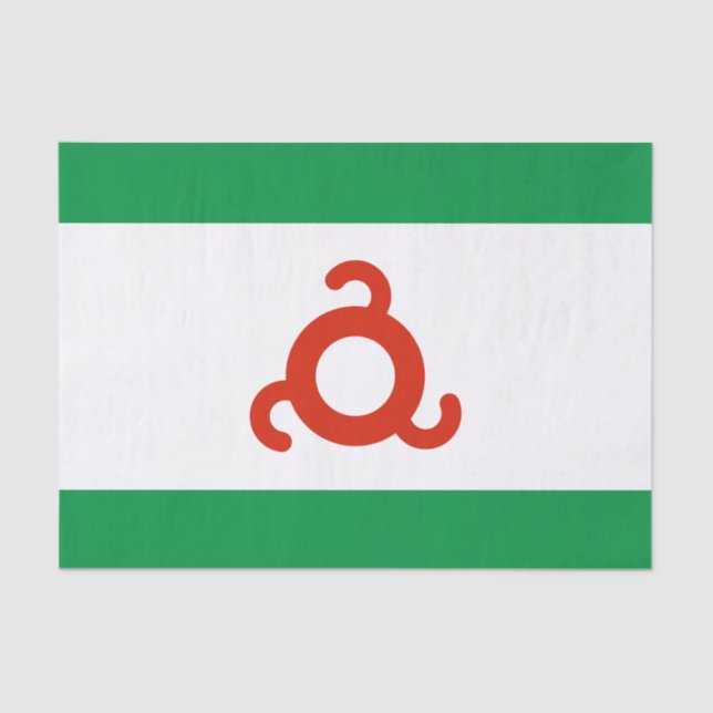 Ingushetia-Flagge Seidenpapier (Vorderseite)