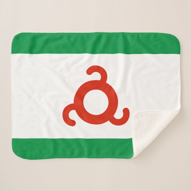 Ingushetia-Flagge Sherpadecke (Vorderseite (Horizontal))