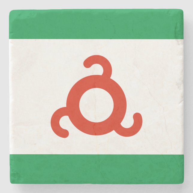 Ingushetia-Flagge Steinuntersetzer (Vorderseite)