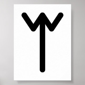 INGUZ Nordische Rune (Fruchtbarkeit, Wachstum) | E Poster