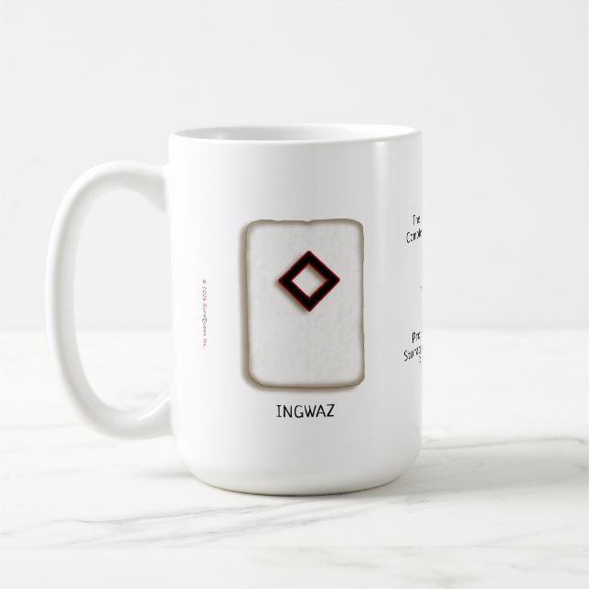 Ingwaz RuneStone 0,45l Becher Kaffeetasse (Links)