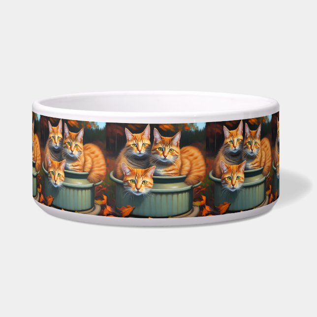Ingwer Cats Pot Pflanze, Keramik Pet Bowl Napf (Vorderseite)