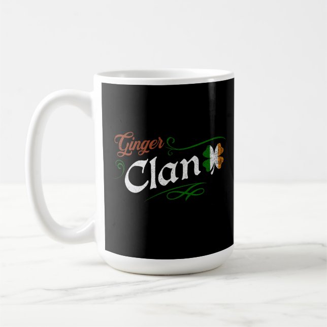 Ingwer Clan St Patrick’s Day Irischer Rotschopf Vi Kaffeetasse (Links)