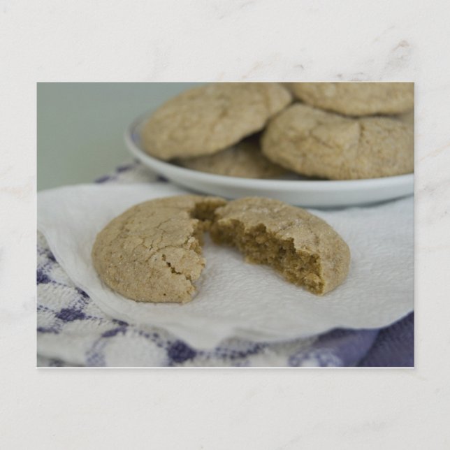 Ingwer Cookies Rezept Card Postkarte (Vorderseite)