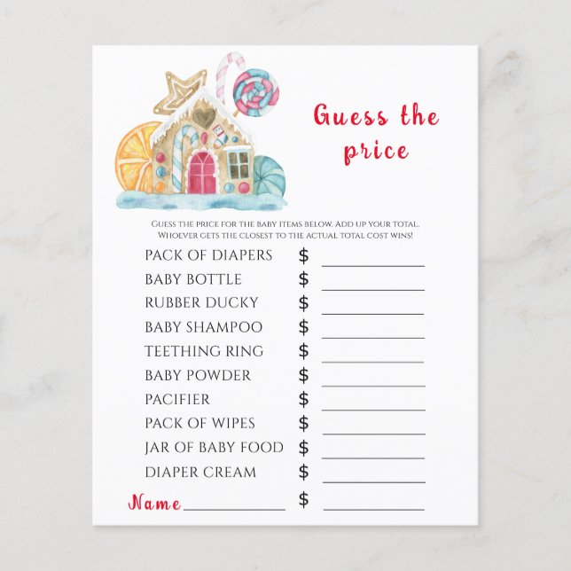 Ingwer House - Price Guess Game (Vorderseite)