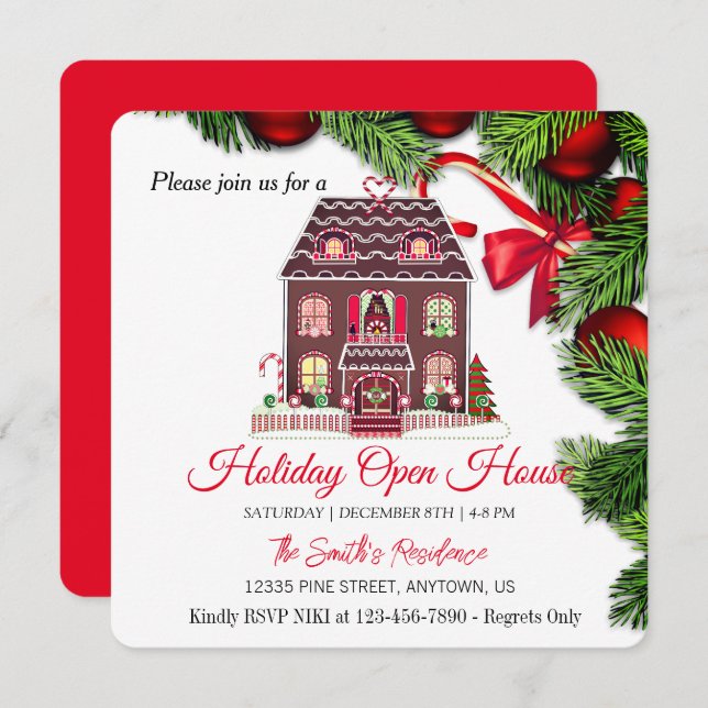 Ingwer House, Weihnachtsfeier Feiertagskarte (Vorne/Hinten)