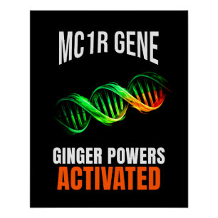 Ingwer Kräfte Aktivierte DNA Mutant Lustiger Rotsc Poster