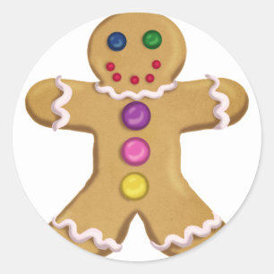 Ingwer-Mann Runder Aufkleber