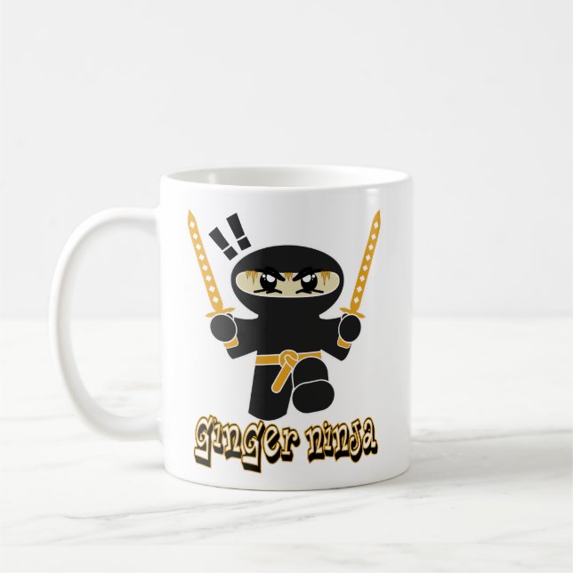Ingwer Ninja Kaffee-Tasse ginga rot-köpfig Kaffeetasse (Links)