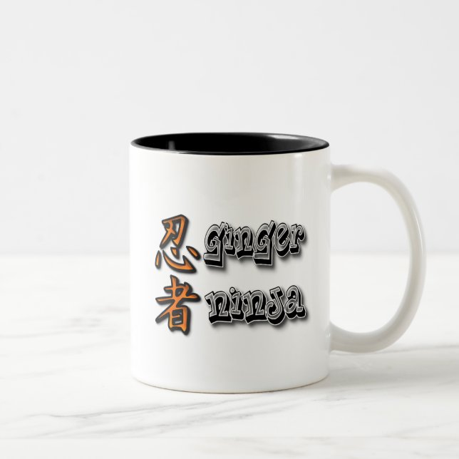 Ingwer Ninja Zweifarbige Tasse (Rechts)