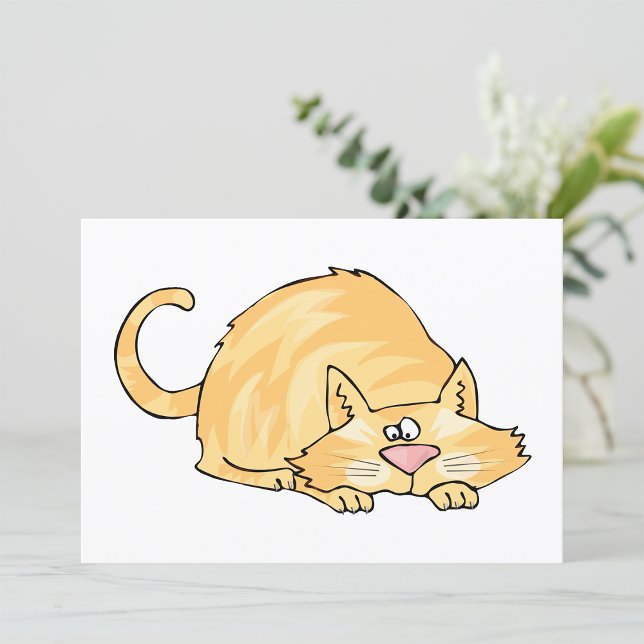 Ingwer-Tabby-Katze beim Anspringen Einladung (Von Creator hochgeladen)