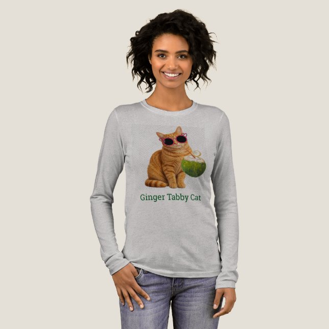 Ingwer-Tabby-Katze-T-Shirt Tri-Blend Shirt (Volle Vorderseite)
