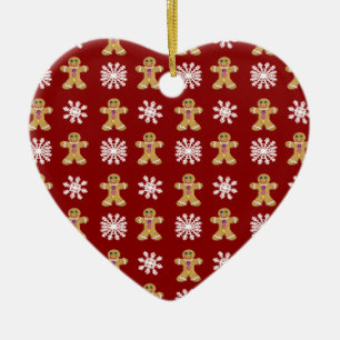 Ingwer und Schnee Keramik Ornament