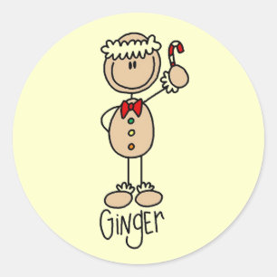Ingwer-Zuckerkuchen-T-Shirts und Geschenke Runder Aufkleber
