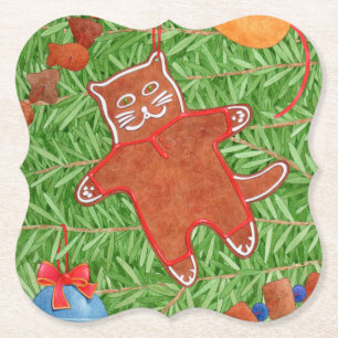 INGWERBROT-KÄTZCHEN-Halter Papier Untersetzer