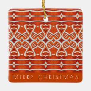 INGWERBROT Keramik-Quadrat-Ornament + Text Keramikornament