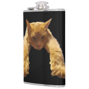 Ingwerfaule Katze, Hip Flask Flachmann