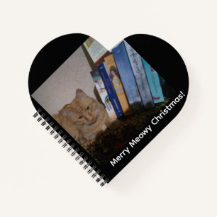 Ingwerkatze, Foto Text Anpassen Herzform Notizbuch