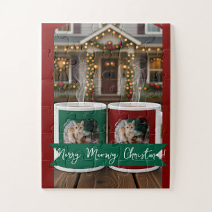 Ingwerkatze, Foto Text Anpassen ,Meowy Weihnachten Puzzle