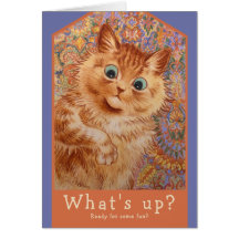 Ingwerkatze Geburtstags-Party Einladung Louis Wain
