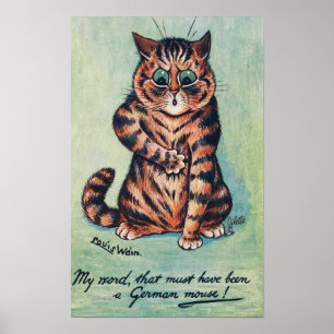 Ingwerkatze, Louis Wain Poster
