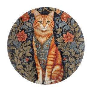 Ingwerkatze William Morris Inspirierte Blumen Schneidebrett