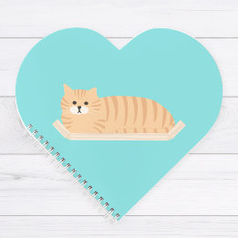 Ingwerkatzen-Herz-Notizbuch Notizbuch