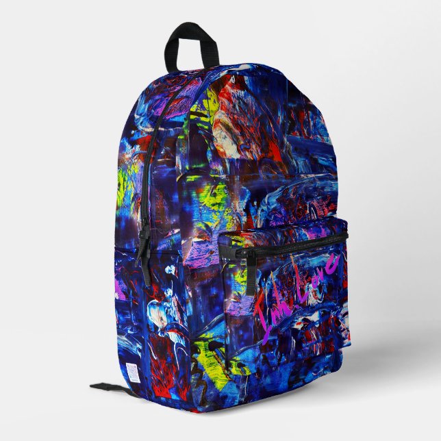 Inh. Love. 3 Bedruckter Rucksack (Rückseitige Ecke links)