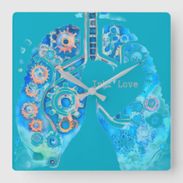 Inh. Love 5 Agenda Quadratische Wanduhr