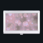 Inhaber der Bokeh Glam Pink & Gold Business Card Visitenkarten Dose<br><div class="desc">Bokeh Glam Pink & Gold Visitenkarte Inhaber. Passen Sie den Text an oder verließ ihn leer.</div>