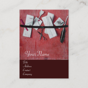 INHABER DES HOLZMONOGRAMM, braun Visitenkarte