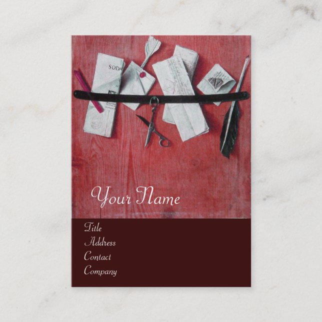 INHABER DES HOLZMONOGRAMM, braun Visitenkarte (Vorderseite)