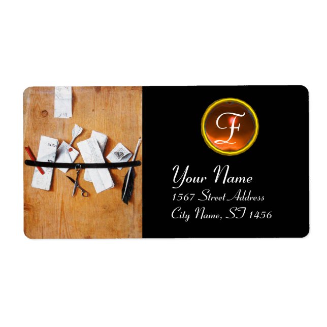 INHABER DES HOLZMONOGRAMM, schwarz, orange (Vorne)