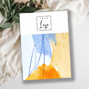 Inhaber eines abstrakten Blue Yellow Art-Logos Visitenkarte