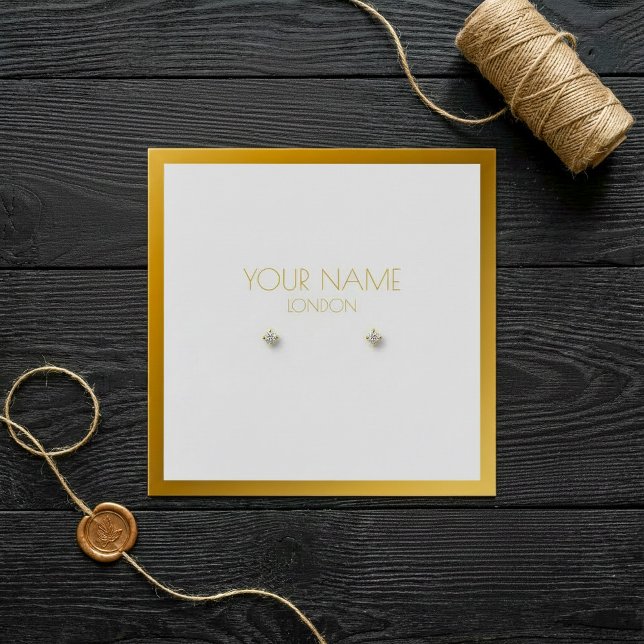 Inhaber eines Goldrands (Bold Gold border earring holder.)