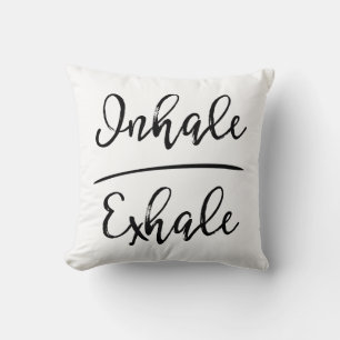 Inhalative Exhale Typografie Kissen
