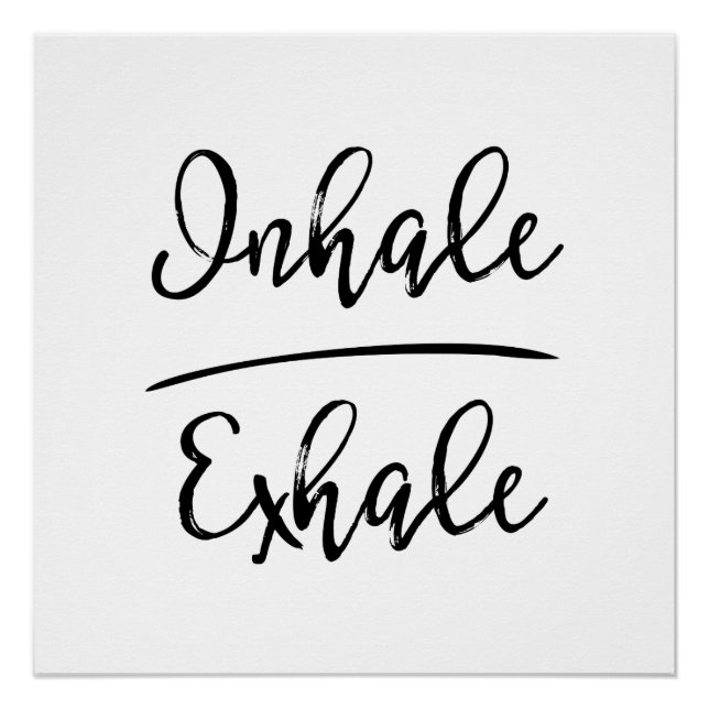 Inhalative Exhale Typografie Poster (Vorderseite)