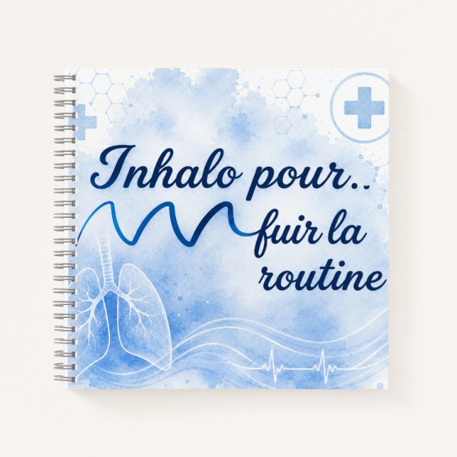 Inhalator, um der Routine zu entfliehen Notizbuch (Vorderseite)